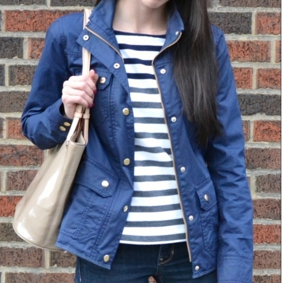 Jcrew Like NEW J. Crew Downtown field utility jacket Fall Autumn XS navy - Picture 9 of 16